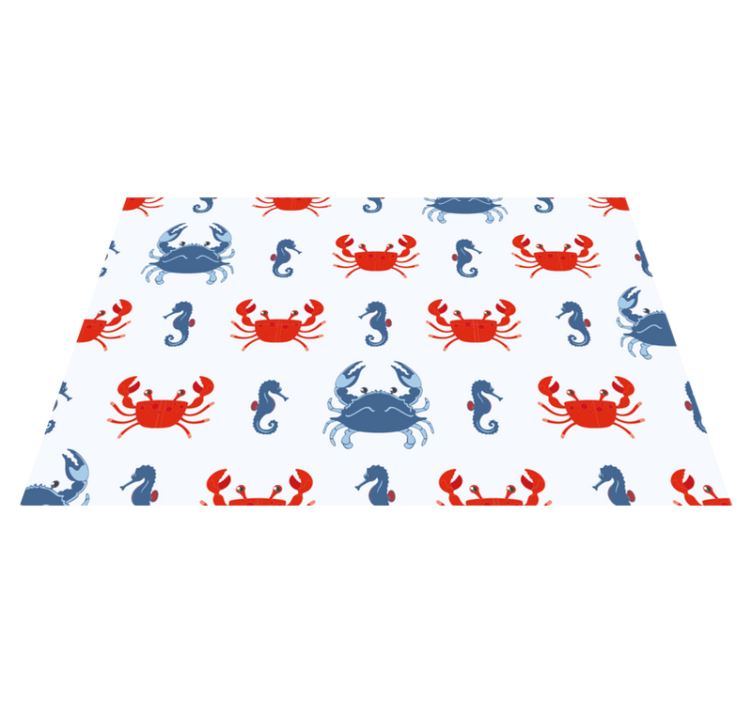 Original placemats crab and seahorse design - TenStickers