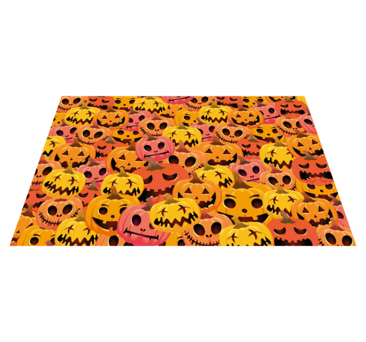 Pumpkin Art Collection Halloween placemats - TenStickers