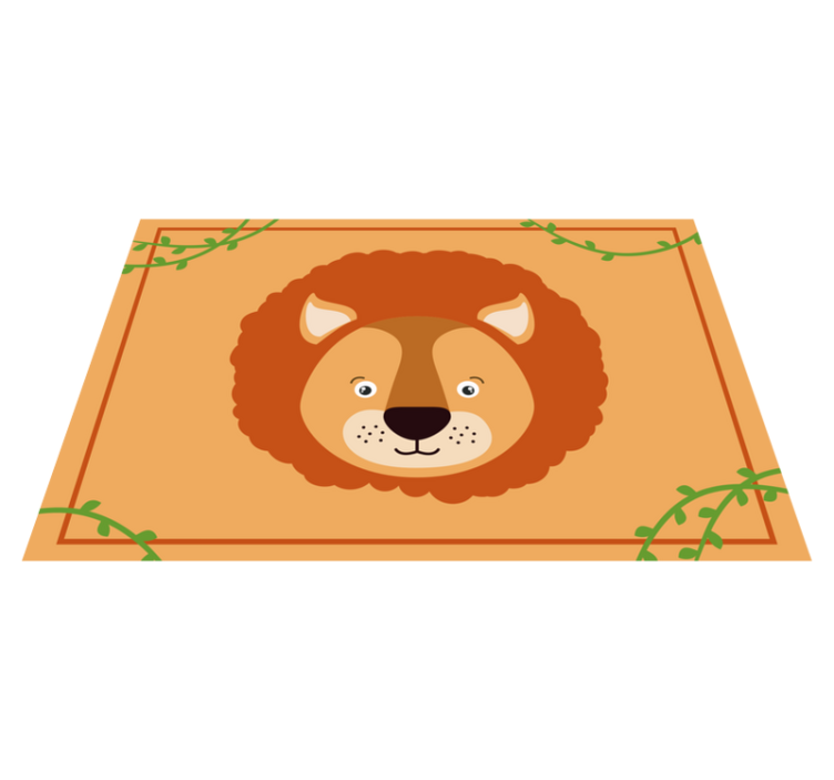 Lion head cute children placemats - TenStickers