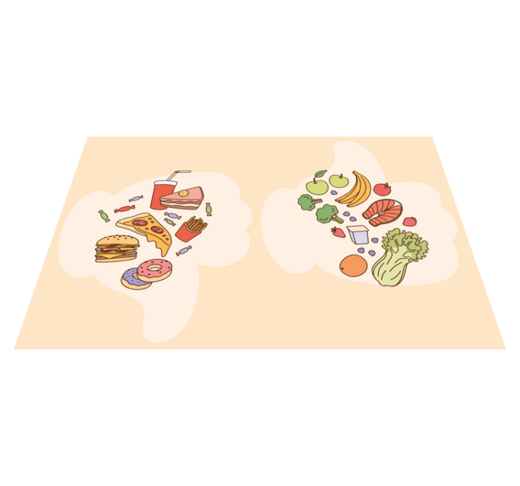 Food-themed children placemats - TenStickers
