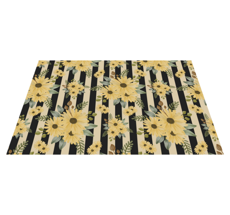 Original placemats floral stripes design - TenStickers