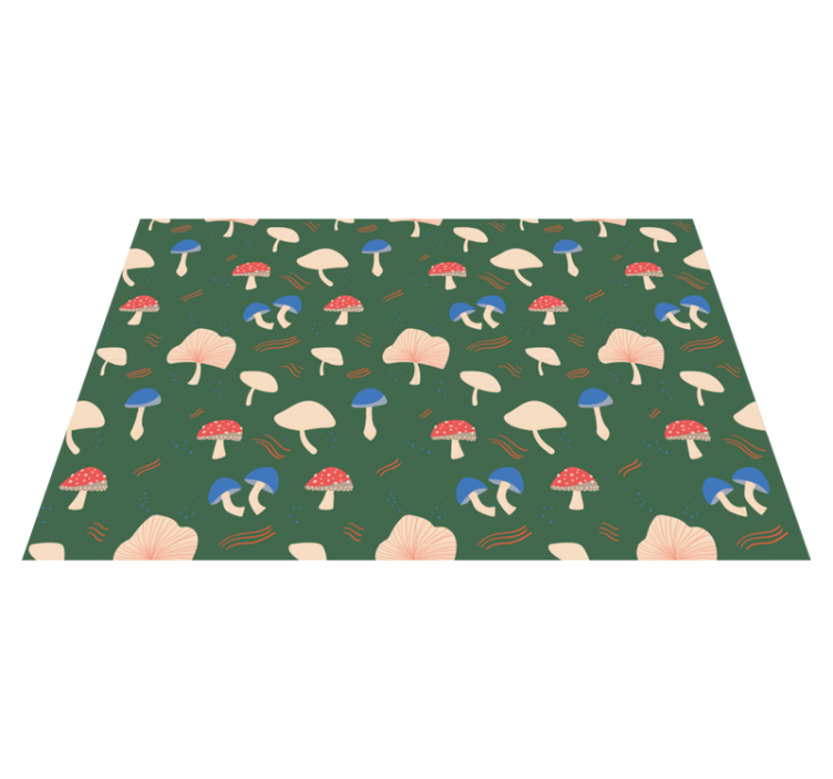 Original placemats lively mushroom design - TenStickers