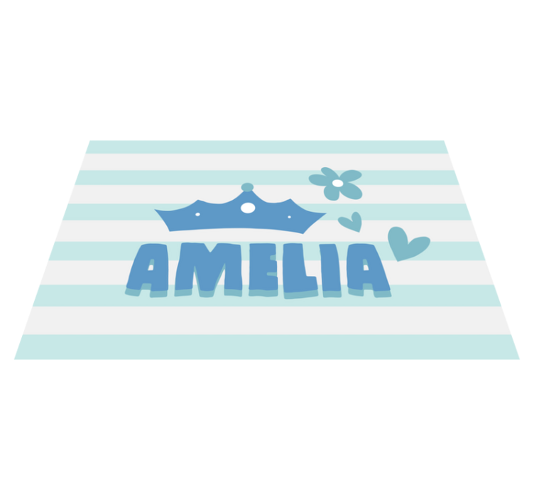 Crown and name children placemats - TenStickers