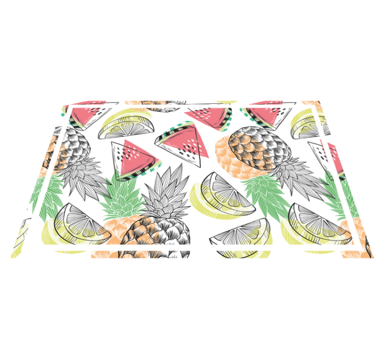 Original placemats tropical fruit design - TenStickers