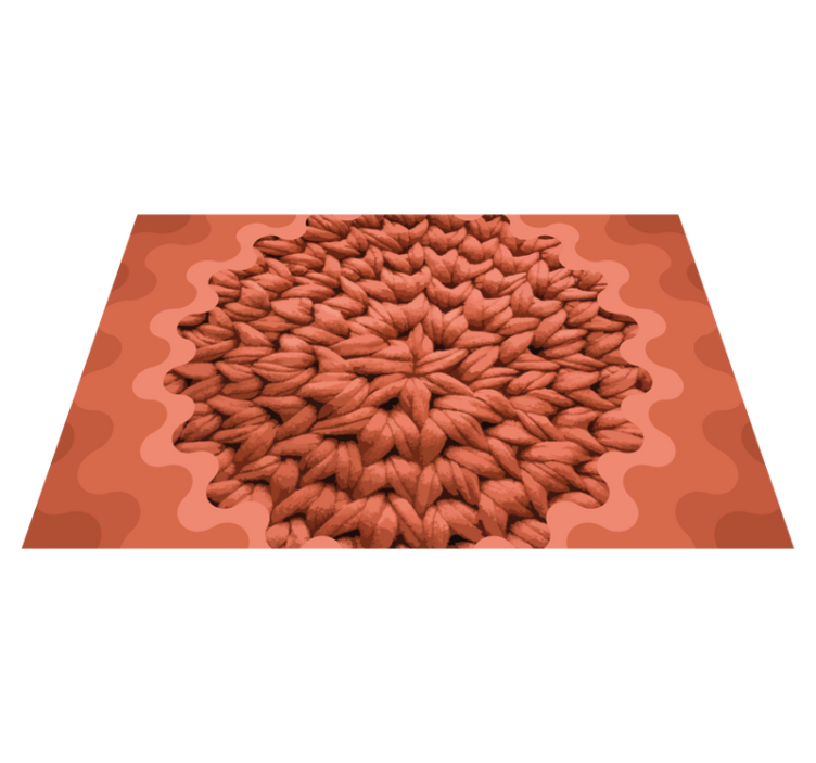 Textured leaf motif placemats - TenStickers