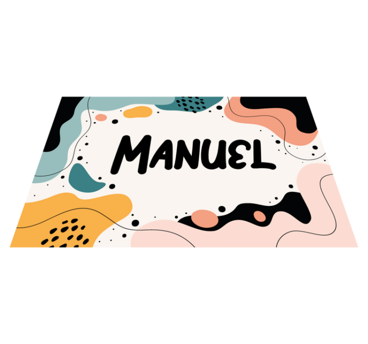 Children placemats vibrant abstract designs - TenStickers