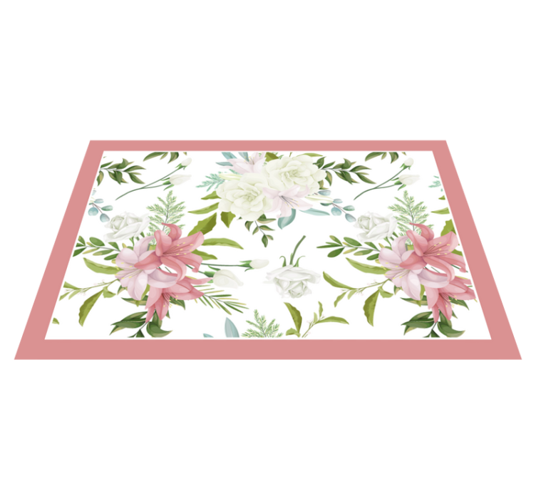Original placemats floral design centerpiece - TenStickers