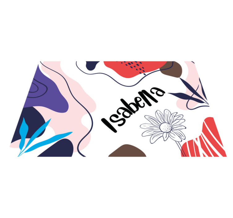 Colorful abstract floral personalisable placemat - TenStickers