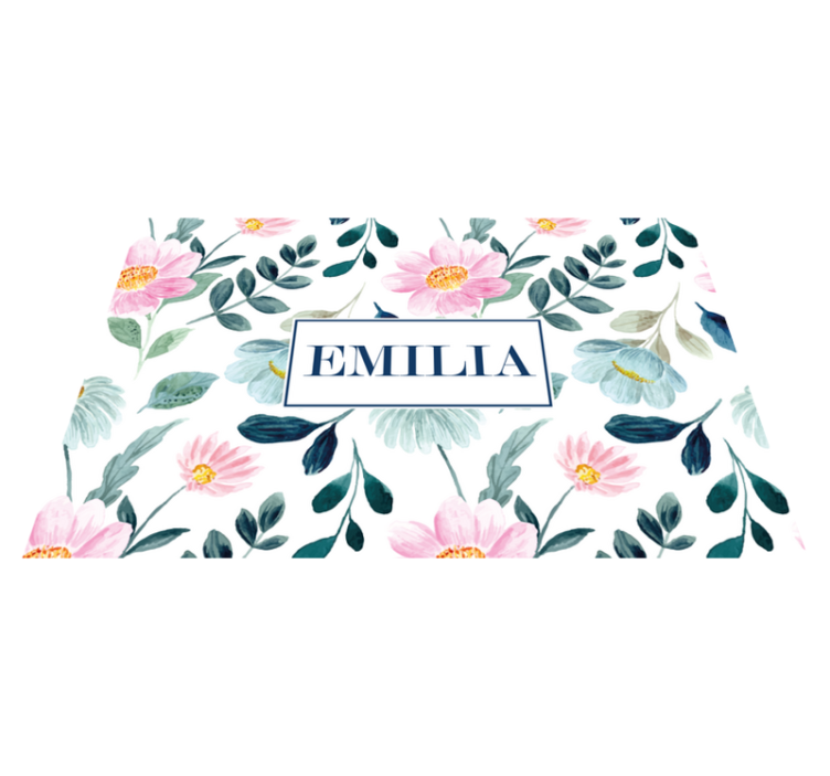 Personalisable placemat personalized floral placemat - TenStickers