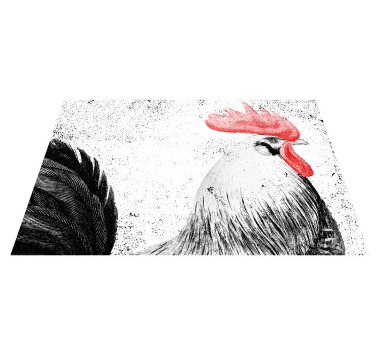 Original placemats rooster illustration design - TenStickers
