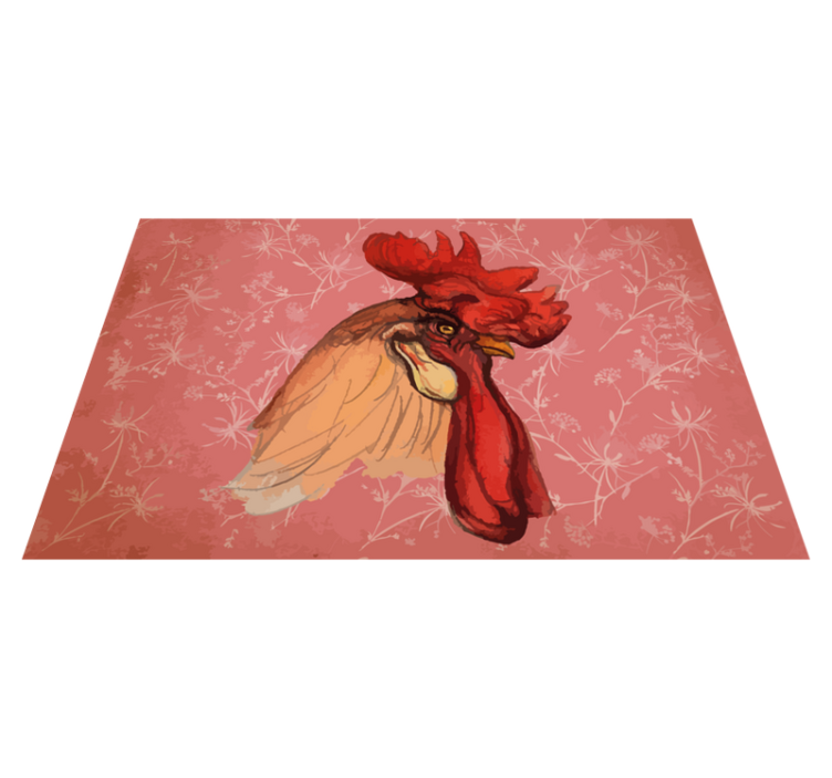 Original placemats rooster head design - TenStickers