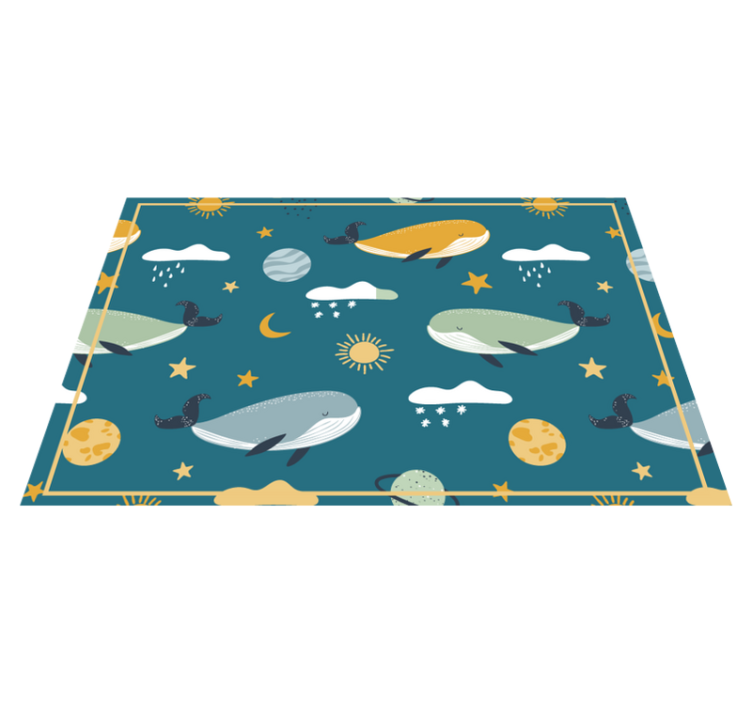 Children placemats whale and celestial patterns - TenStickers