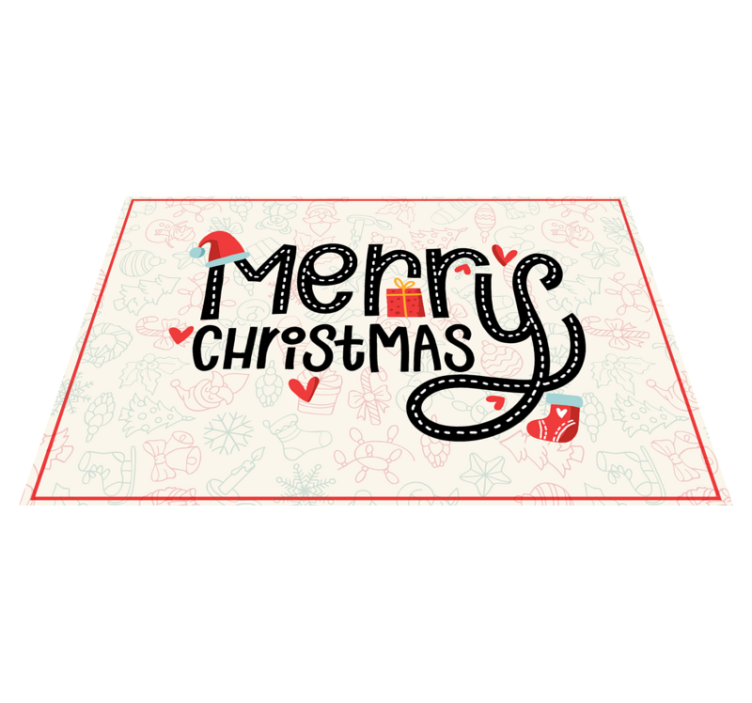 Christmas placemats merry christmas to all - TenStickers