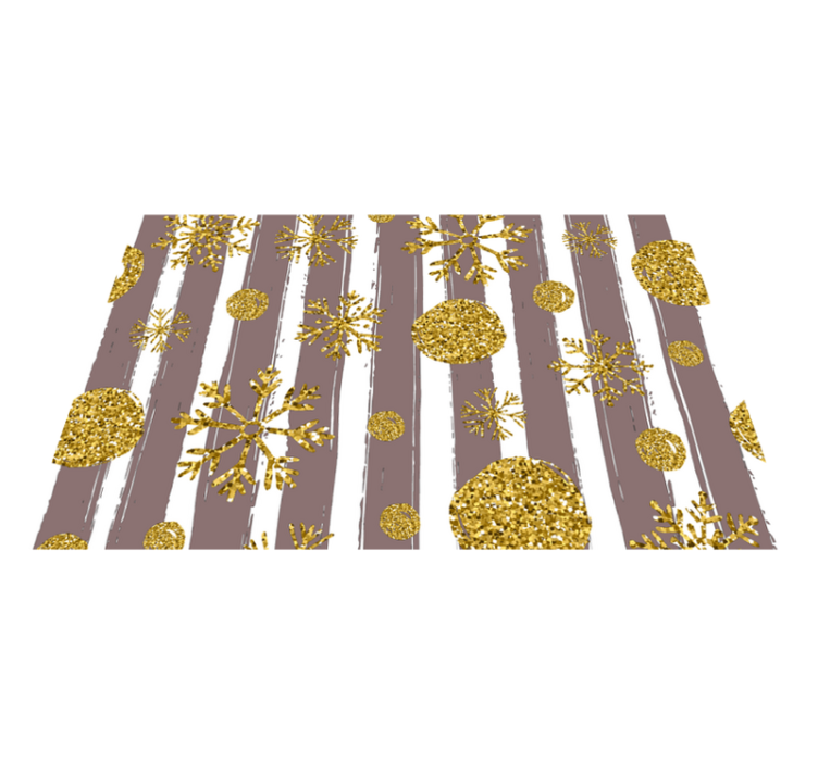 Christmas placemats with festive gold snowflakes - TenStickers