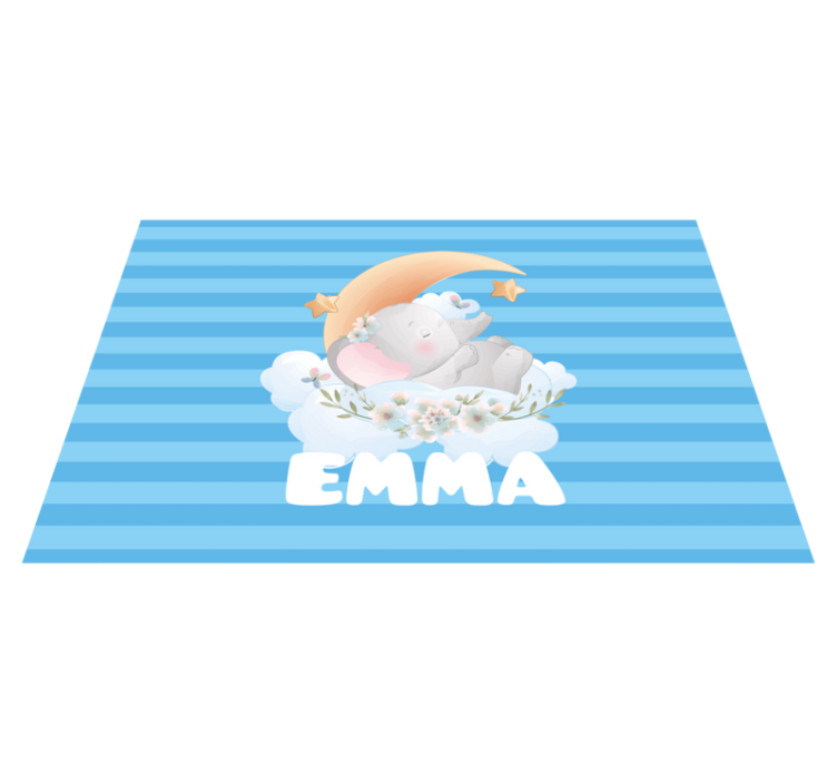 Children placemats adorable elephant design - TenStickers