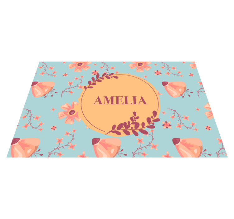 Personalised placemat botanical name - TenStickers