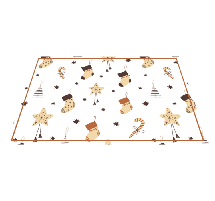 Christmas placemats with festive stockings design - TenStickers