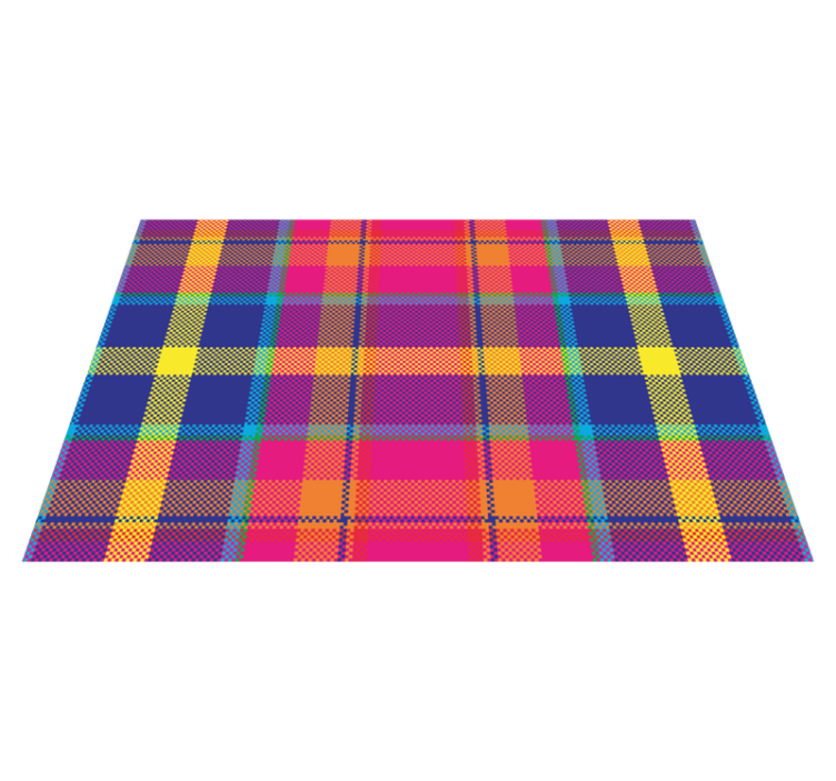 Colorful plaid pattern placemats - TenStickers