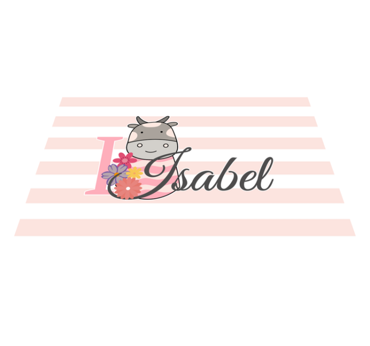 Personalised placemat with cow theme design - TenStickers