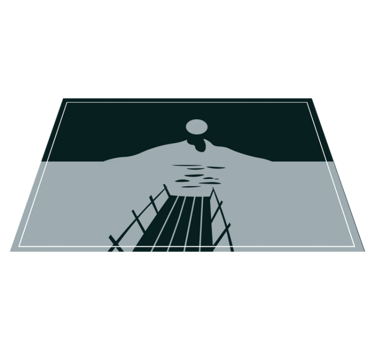 Modern placemats bridge over water design - TenStickers