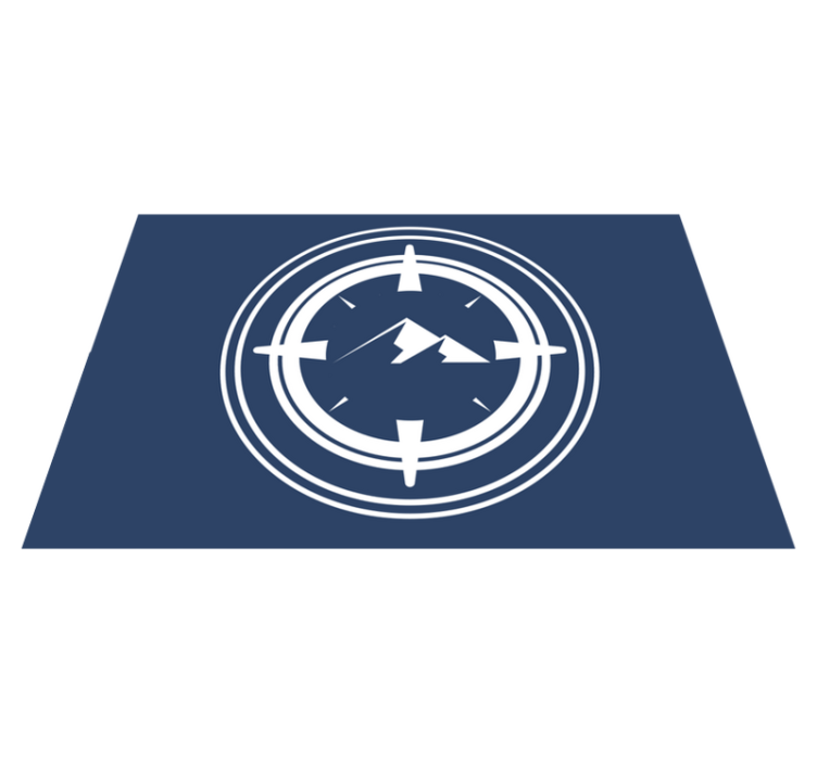 Modern placemats mountain compass design - TenStickers