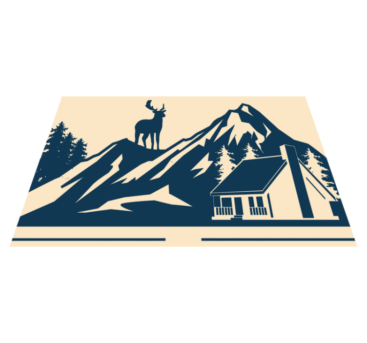 Original placemats grand mountain view - TenStickers
