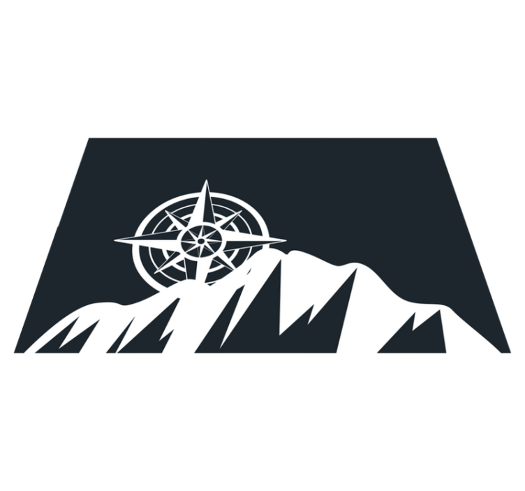 Placemats with quote mountain compass design - TenStickers