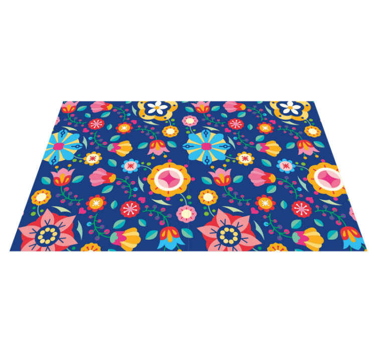 Original placemats vibrant floral design - TenStickers