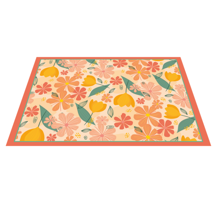 Original placemats floral pattern mat - TenStickers
