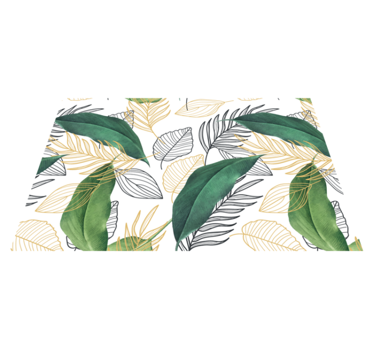 Placemat lush green leaf patterns - TenStickers