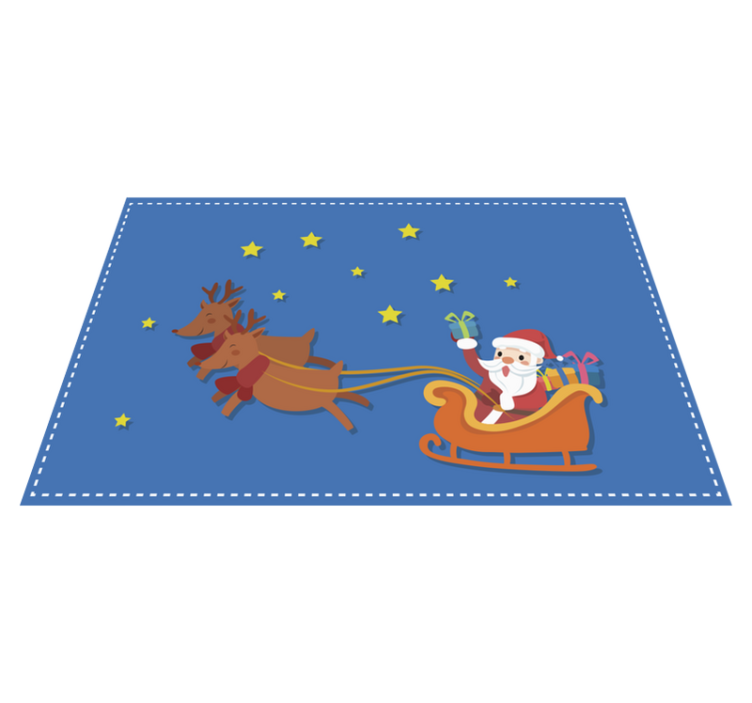Christmas placemats santa's sleigh adventure - TenStickers
