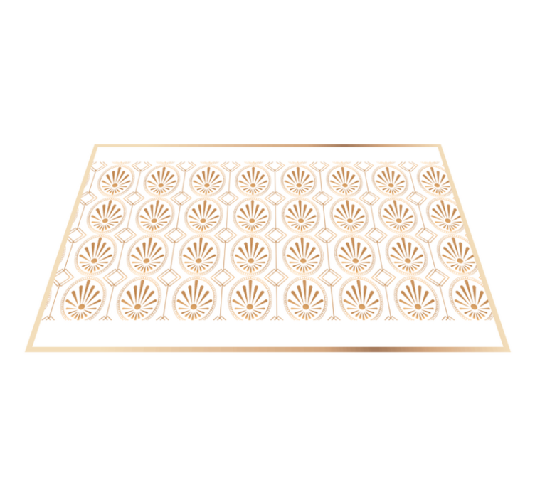 Modern placemats with elegant leaf design - TenStickers
