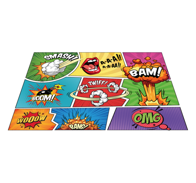 Original placemats comic speech bubbles design - TenStickers