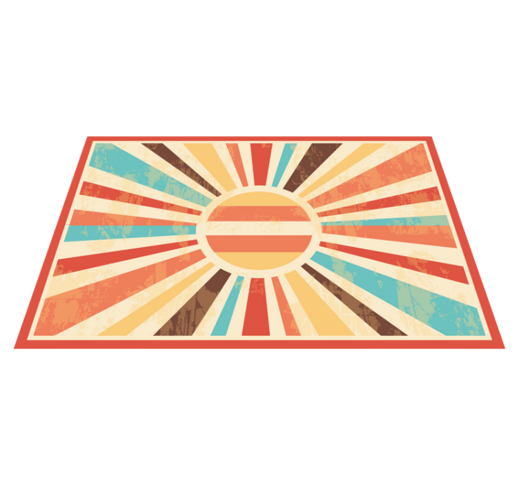 Modern placemats with radiant sunburst design - TenStickers