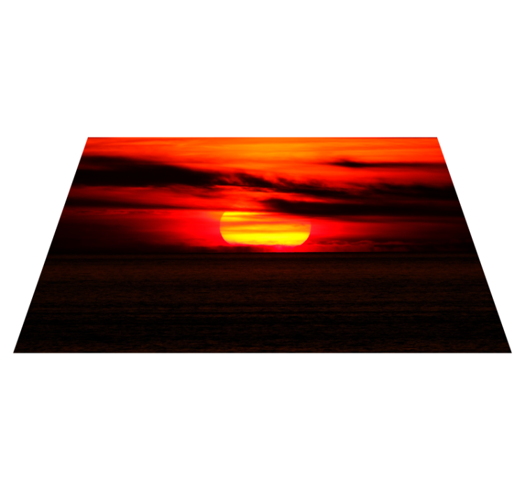 Elegant placemats sunset over ocean design - TenStickers