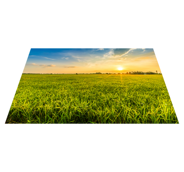 Sunset rice field personalisable placemat - TenStickers