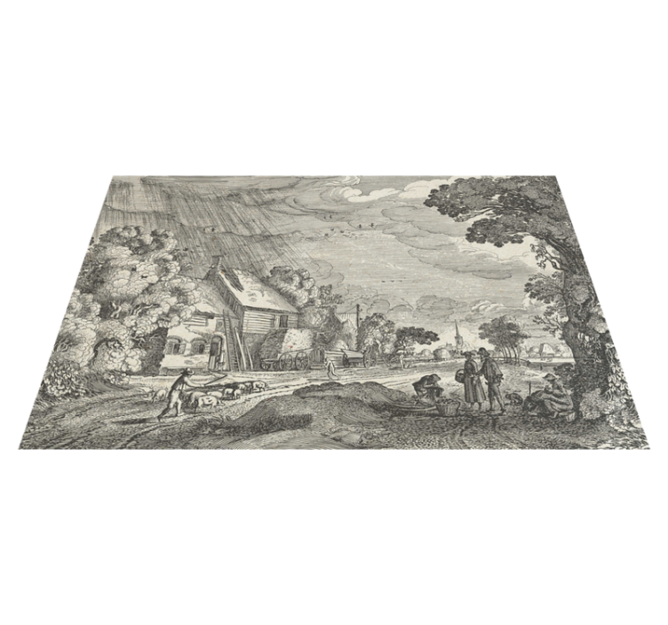 Original placemats vintage landscape scene - TenStickers