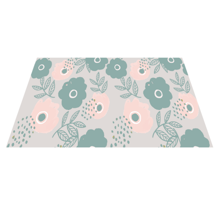 Placemat with quote floral background - TenStickers