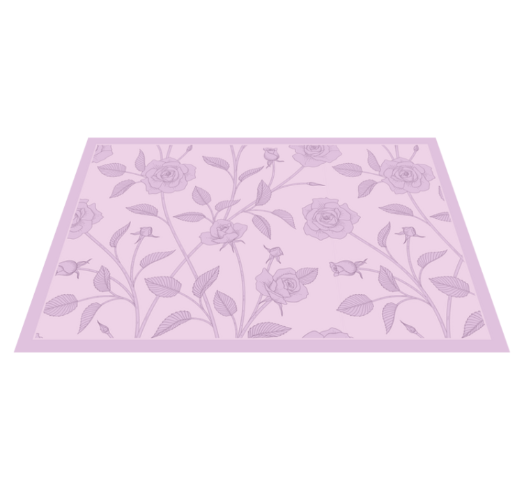 Elegant rose pattern placemats - TenStickers