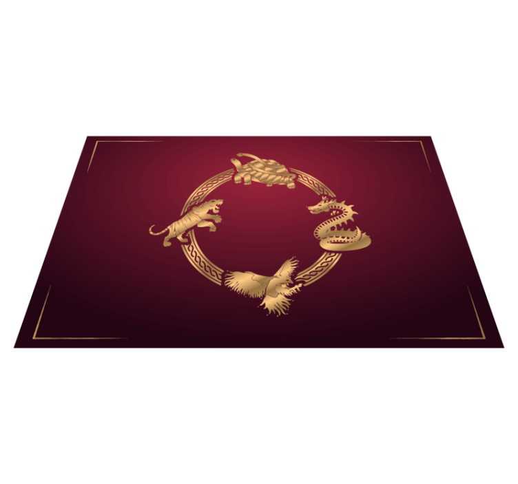 Original placemats golden animal emblems - TenStickers