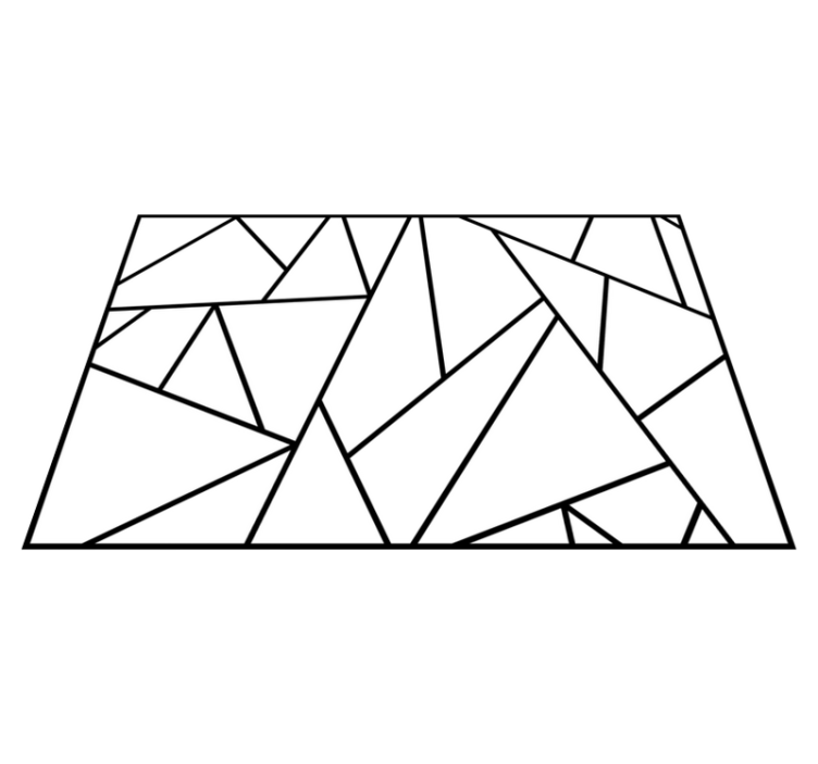 Modern placemats with geometric black lines - TenStickers