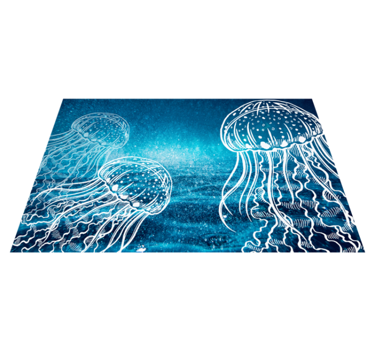 Original placemats jellyfish ocean scene - TenStickers