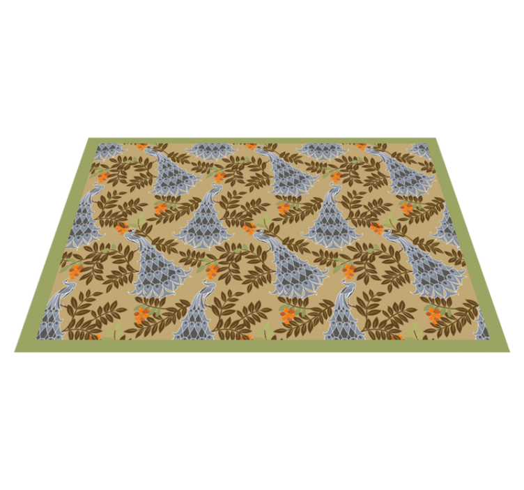 Personalisable placemat floral motif table setting - TenStickers