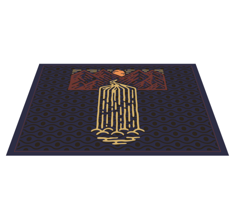 Original placemats mountain waterfall scene - TenStickers