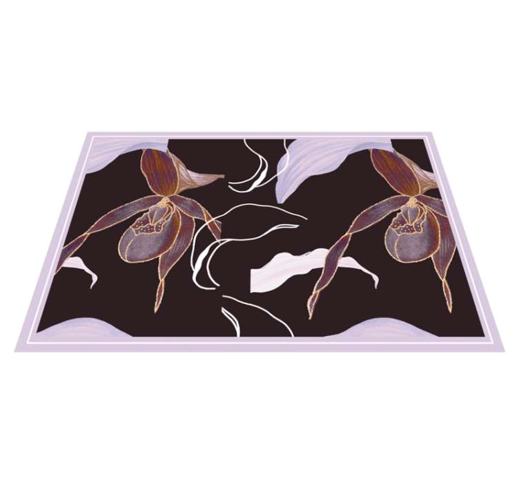 Elegant placemats in orchid floral design - TenStickers