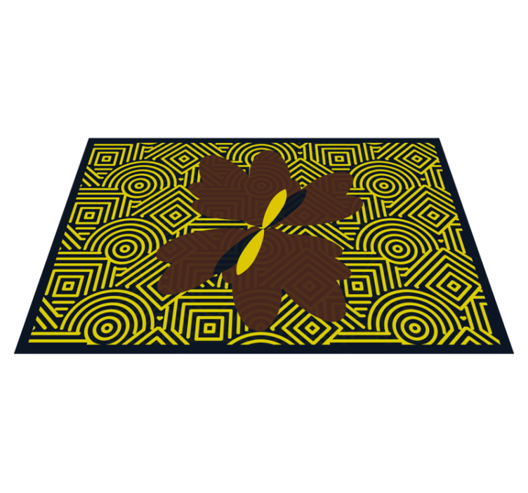 Placements abstract geometric flower design - TenStickers