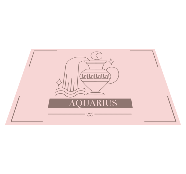 Aquarius Zodiac Symbol placemats with quote - TenStickers
