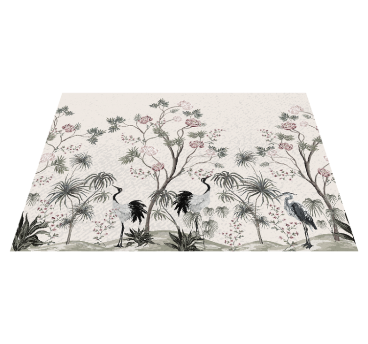 Children placemats cranes among blossoms - TenStickers