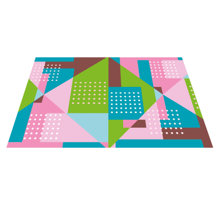 Modern placemats with a bright geometric design - TenStickers