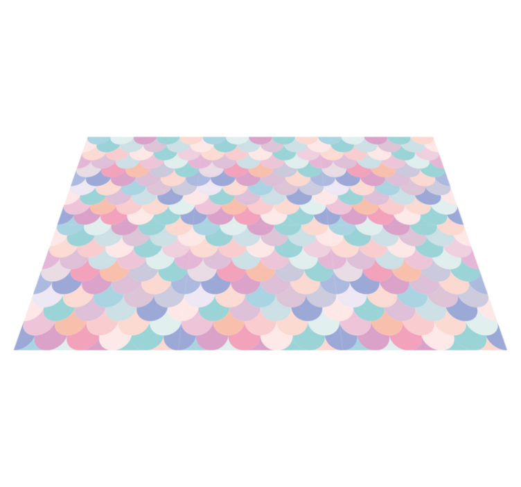 Pastel scalloped pattern placemats - TenStickers